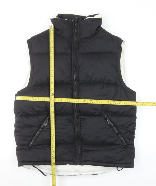 NEW-GEN Men’s Black Puffer Waistcoat S Insulated Nylon Gilet