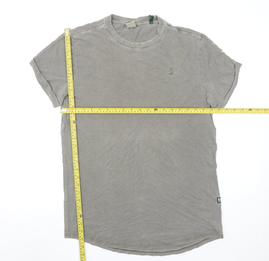 G-Star RAW Men’s Grey Short Sleeve Crew Neck Cotton T-Shirt M
