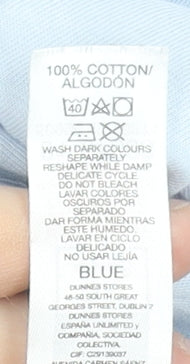 Additional view of Dunnes Women Blue Graphic Wildflower Cotton T-Shirt, size L