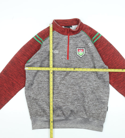 Hughsey Sports Men's Grey 1/4 Zip Sweatshirt Size M