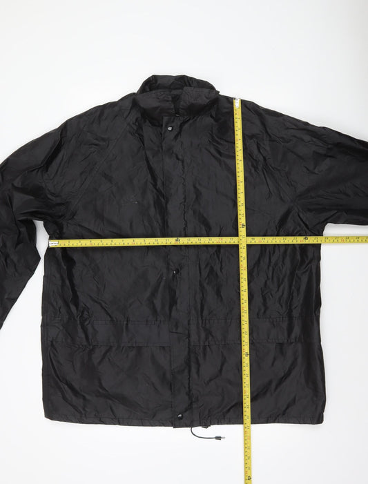 Mil-Tec Men's Black XL Waterproof Windproof Outdoor Rain Jacket