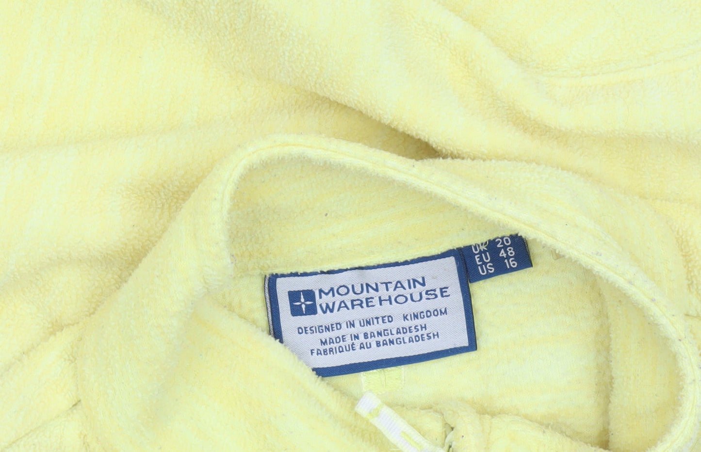 Womens UK 20 Regular Mountain Warehouse Yellow Pullover Sweatshirt
