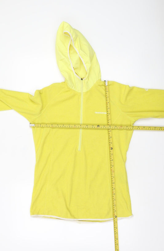 Womens UK 10 Regular Craghoppers Yellow Pullover Hoodie