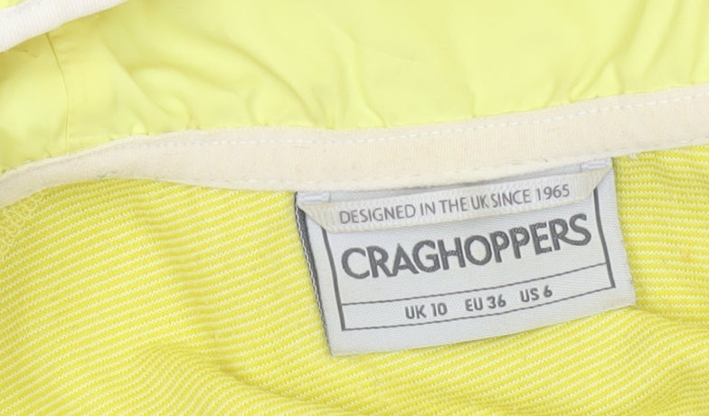 Womens UK 10 Regular Craghoppers Yellow Pullover Hoodie