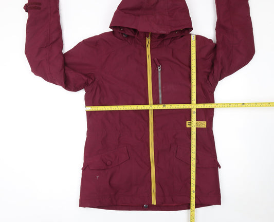 Womens UK Size L Regular Billabong Red Polyamide Jacket