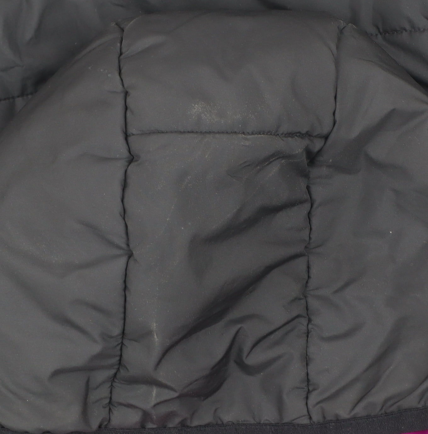 Adidas Girls Black & Pink Hooded Puffer Jacket 9-10 Years