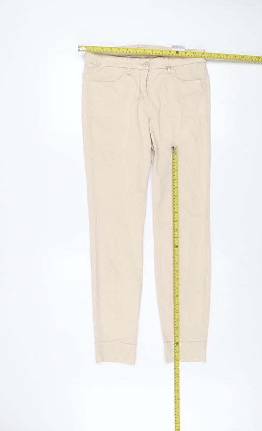 Luisa Cerano Women's Beige Chino Trousers Size 10 Slim Fit