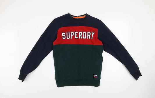 Mens UK S Regular Superdry Multicoloured Pullover Sweatshirt