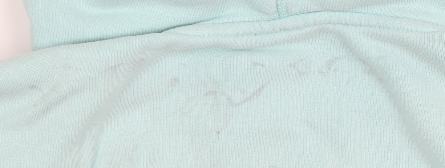 Superdry Women’s Blue Hoodie Size M Pullover Cotton Logo Sweatshirt