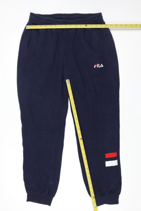 Fila Men's Blue Jogger Sweatpants M Regular Fit Activewear Trousers