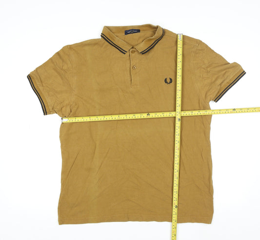 Fred Perry Men's Brown XL Cotton Polo Shirt Classic Style