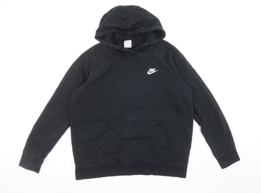Womens UK L Regular Nike Black Pullover Hoodie