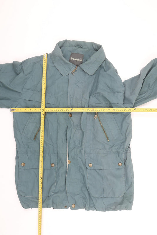 Hawkshead Men’s Green Parka Jacket M Mid-Length Lined Outdoor Zip Pockets