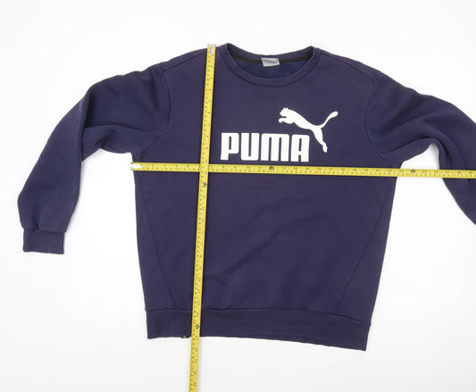Mens UK M Regular PUMA Blue Pullover Sweatshirt