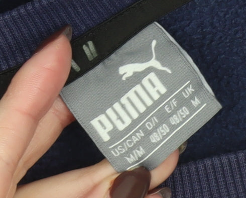 Mens UK M Regular PUMA Blue Pullover Sweatshirt