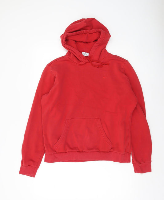 Womens UK XL Regular Nike Red Pullover Hoodie