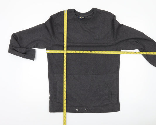 Gio-Goi Mens Grey Small Crew Neck Pullover Sweatshirt