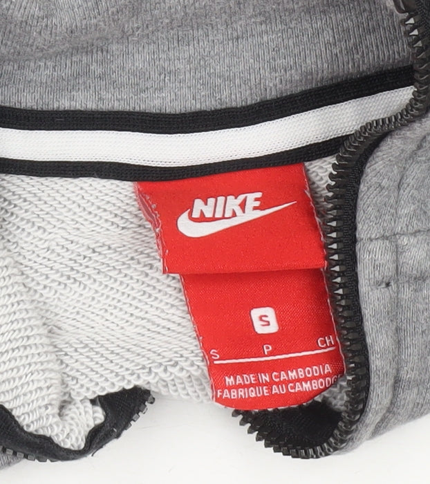 Mens UK S Regular Nike Grey Full Zip Hoodie
