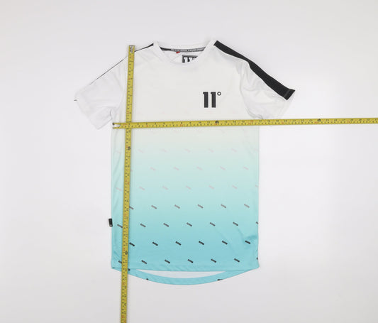 11 Degrees Men's Multicoloured XS Slim Fit Short Sleeve T-Shirt