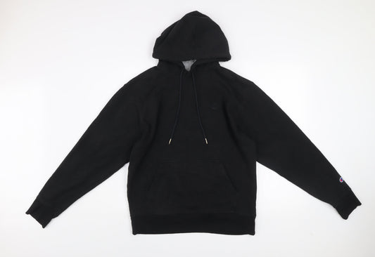 Mens UK M Regular Champion Black Pullover Hoodie