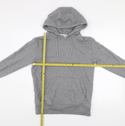 Decathlon Men's Grey Pullover Hoodie M Regular Fit Cotton Blend