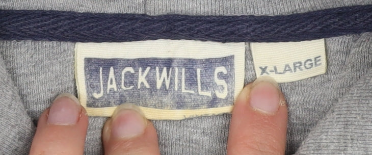 Mens UK XL Regular Jack Wills Grey Pullover Hoodie