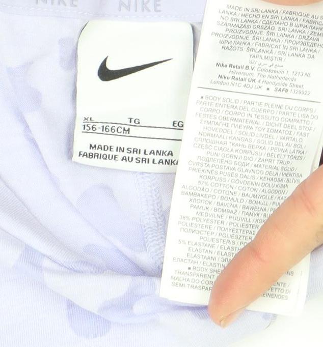 Womens UK Size XL Nike White Polyester Blend T-Shirt