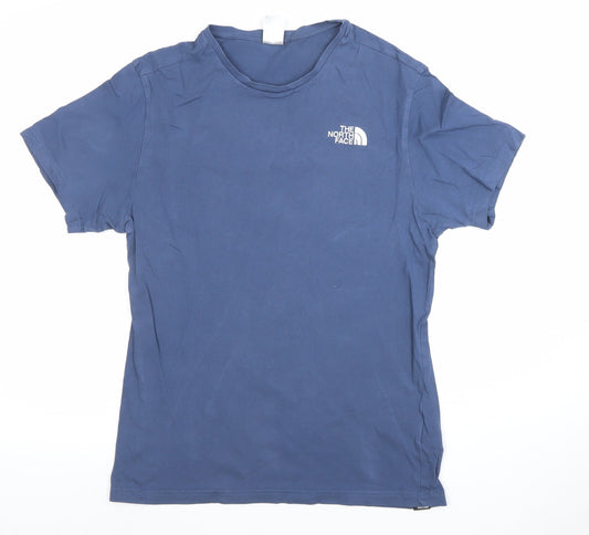 Mens UK Size S The North Face Blue Cotton T-Shirt