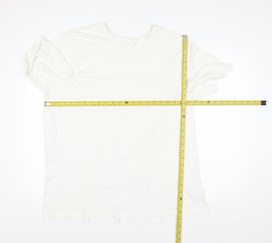 Hugo Boss Men's White 2XL Regular Fit Cotton Crew Neck T-Shirt