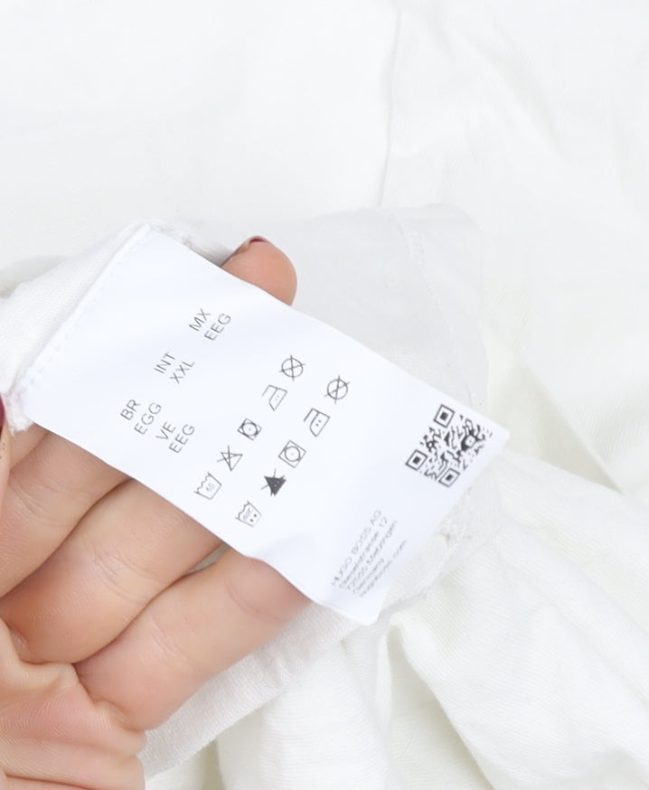 Hugo Boss Men's White 2XL Regular Fit Cotton Crew Neck T-Shirt