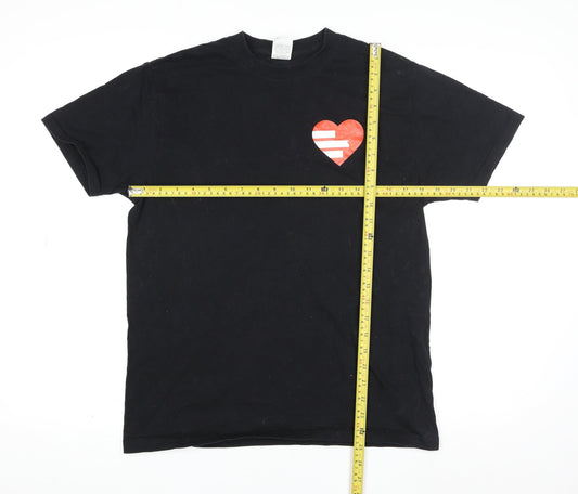 Russell Men's Black Cotton Graphic T-Shirt Funny Geek S