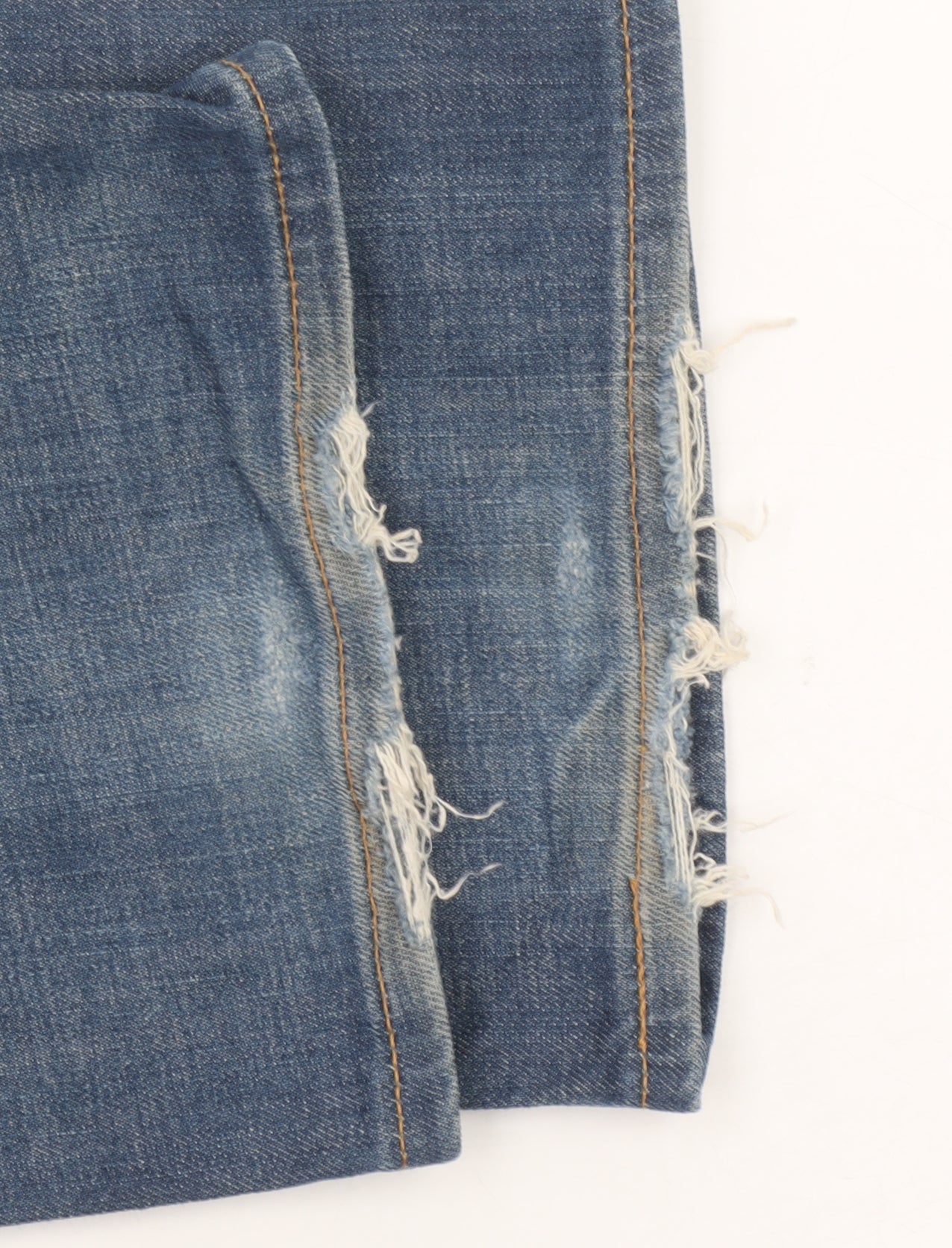 Levi's Premium Men's Blue 32x32 Straight Fit Distressed Jeans