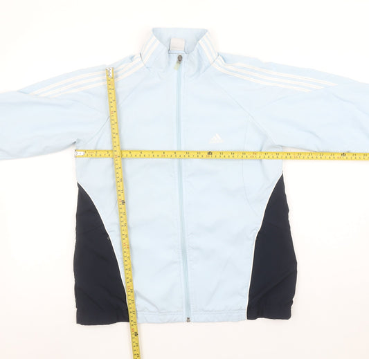 Adidas Women’s Blue Size 12 Full Zip Sports Jacket