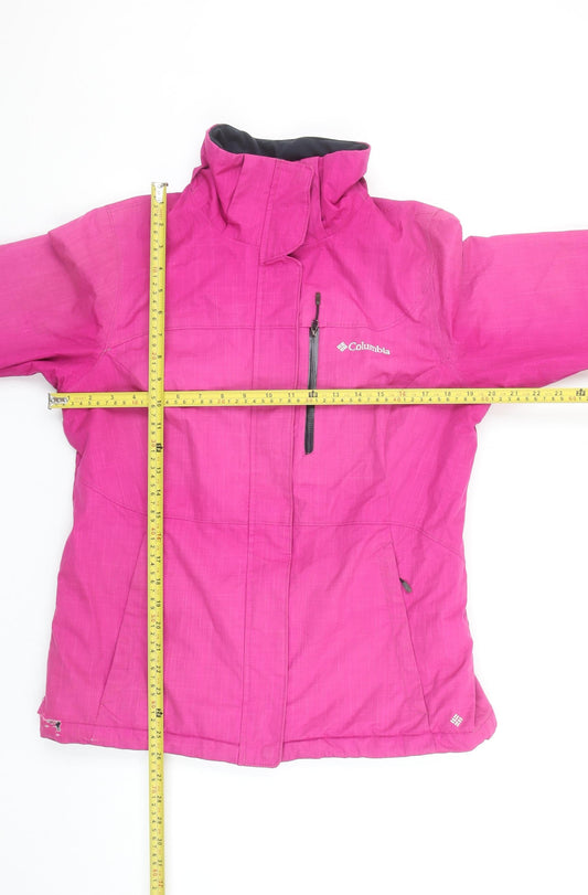 Columbia Women's Pink Ski Jacket M Waterproof Insulated Hooded