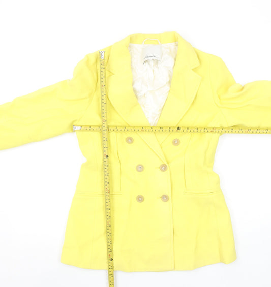 3.1 Phillip Lim Womens Yellow Double-Breasted Blazer Size 8