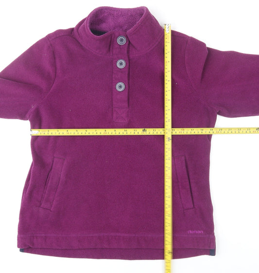 Womens UK M Regular Rohan Purple Henley Sweatshirt