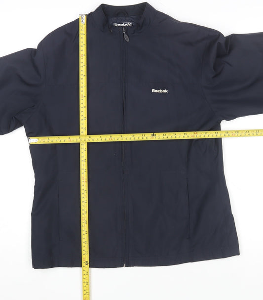 Womens UK Size 12 Regular Reebok Blue Polyester Jacket