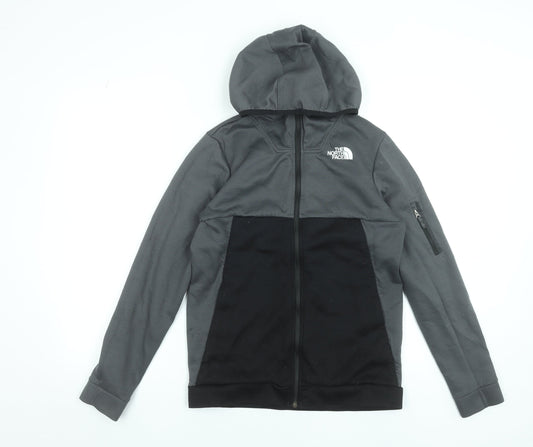 The North Face Boys Grey Full Zip Fleece Hoodie Size 18-20 Years