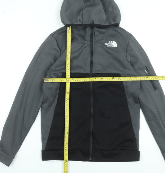 The North Face Boys Grey Full Zip Fleece Hoodie Size 18-20 Years