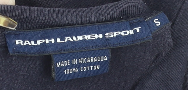 Ralph Lauren Womens Black V-Neck Cotton T-Shirt Size S