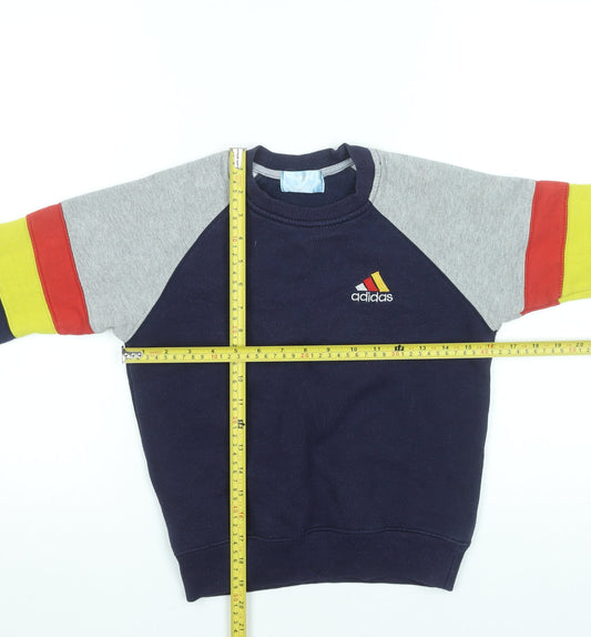 adidas Boys Multicoloured Crew Neck Pullover Sweatshirt 10-11 Years