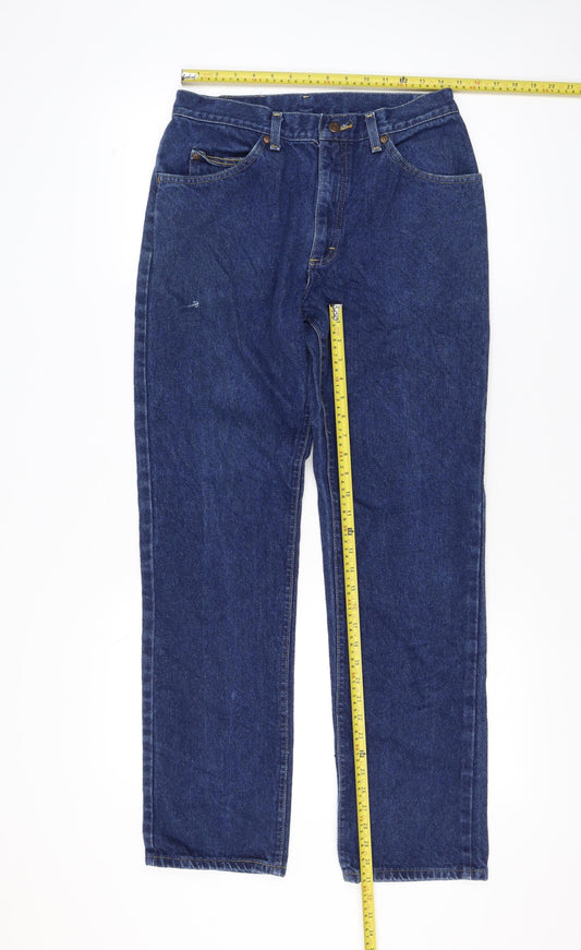 Lee Men's Blue Regular Fit Straight Leg Denim Jeans