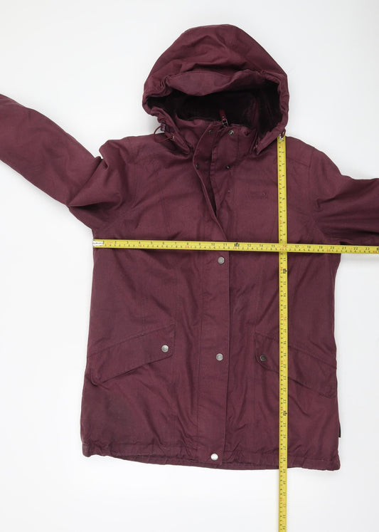 Jack Wolfskin Women's Purple L Parka Waterproof Hooded Jacket