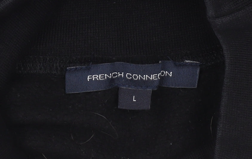Additional view of French Connection women’s black high neck pullover sweatshirt, size L