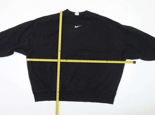 Nike Men’s Black Pullover Sweatshirt Medium Crew Neck Fleece