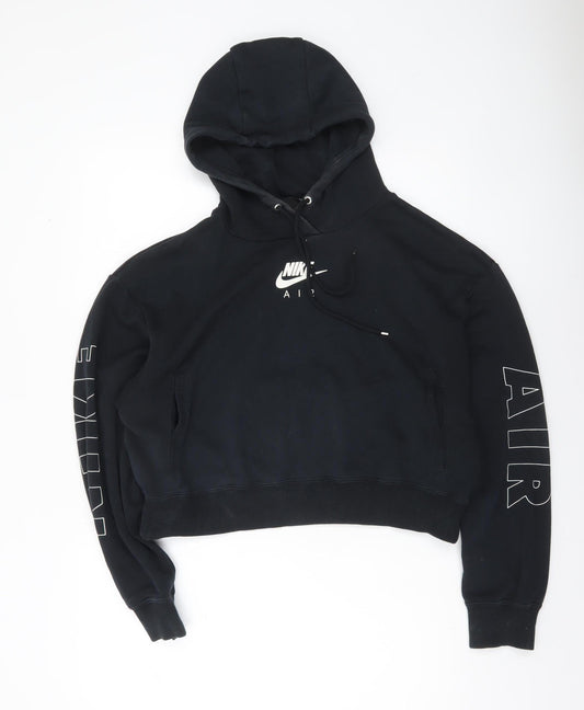 Womens UK M Regular Nike Black Pullover Hoodie