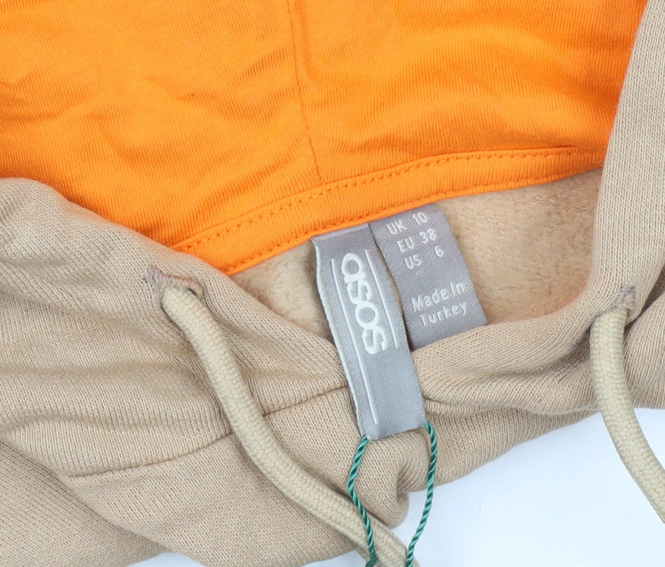 Brand and care label for ASOS Women’s Beige Hoodie UK 10 Reflective Sleeve Pullover