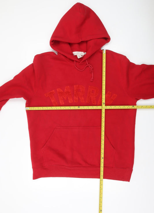 H&M L.O.G.G. Men's Red XL Pullover Hoodie with TMRRW Graphic