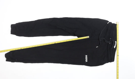 MANA Men's Black Regular Fit Jogger Trousers Size S