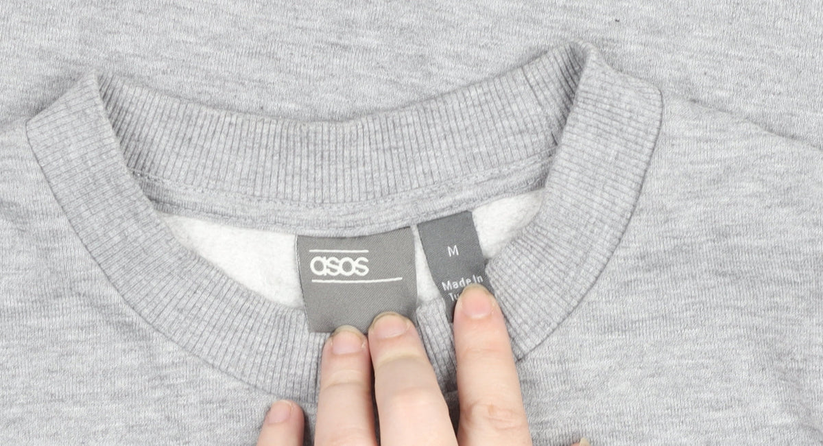 Additional view of ASOS Women Grey Medium Crew Neck Pullover Sweatshirt